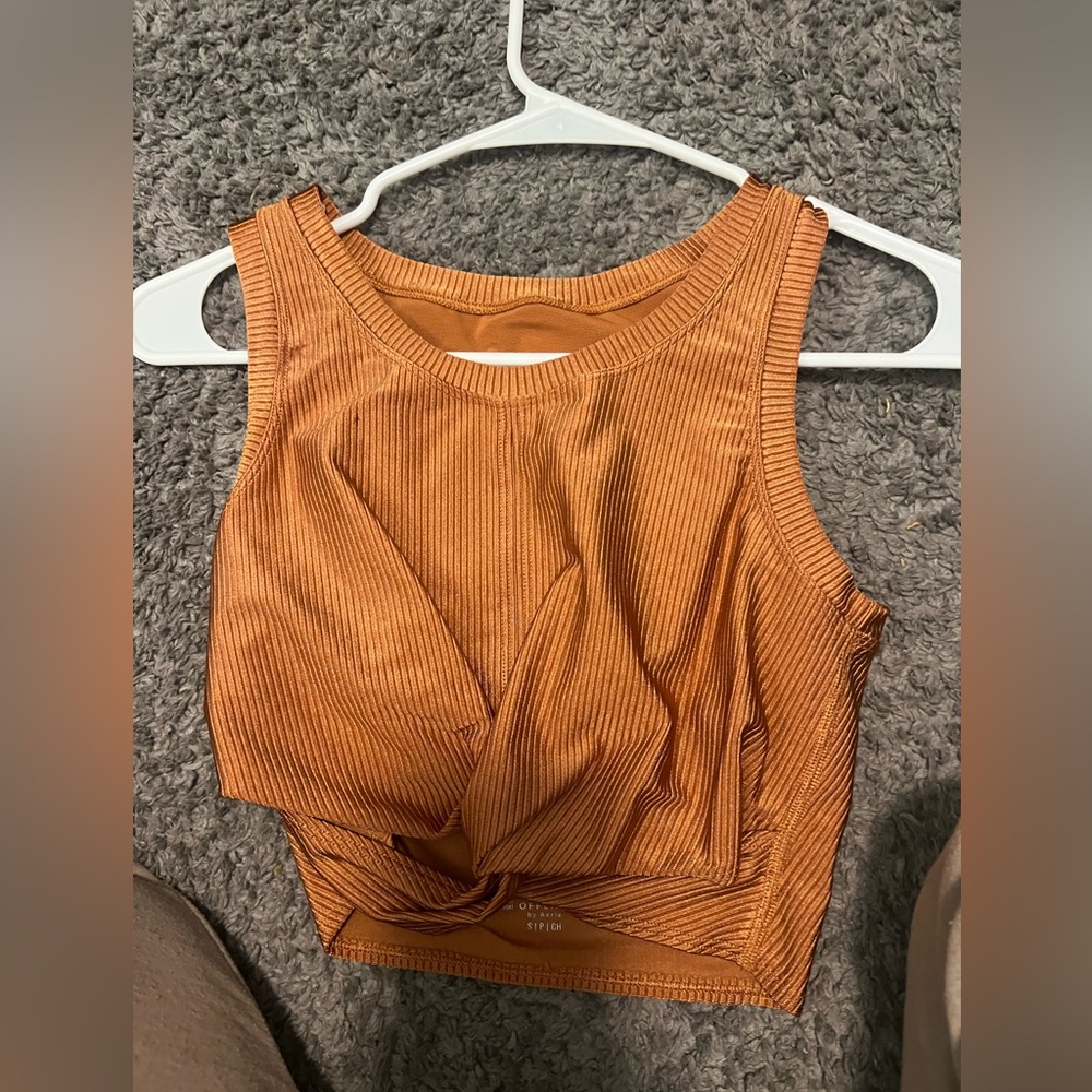 Orange crop top